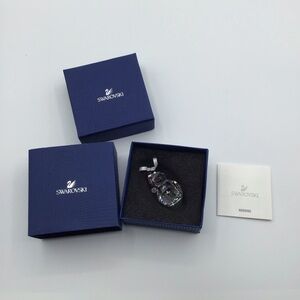 Swarovski Crystal Snowman Rocking Snowman Ornament With Box